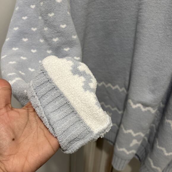 Skims Cozy Crewneck Pullover Sweater Size M NWT In Blue Heart - Picture 3 of 5